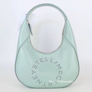 NEW STELLA MCCARTNEY Small Perforated Logo Hobo Bag - Work/Party/Vacation
